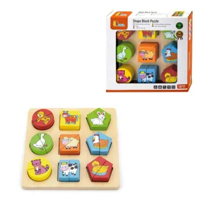 Drvene puzzle 18 dijelova - Farma