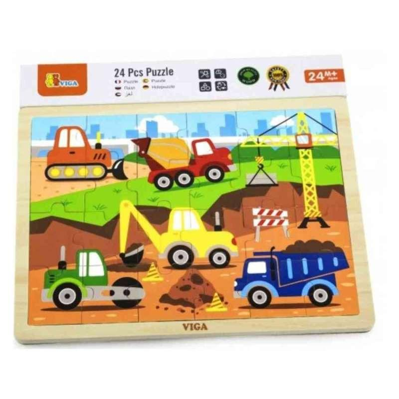 Drvene Puzzle Radna Vozila-24 komada
