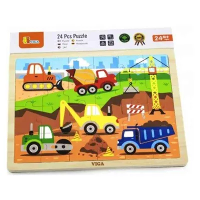 Drvene Puzzle Radna Vozila-24 komada