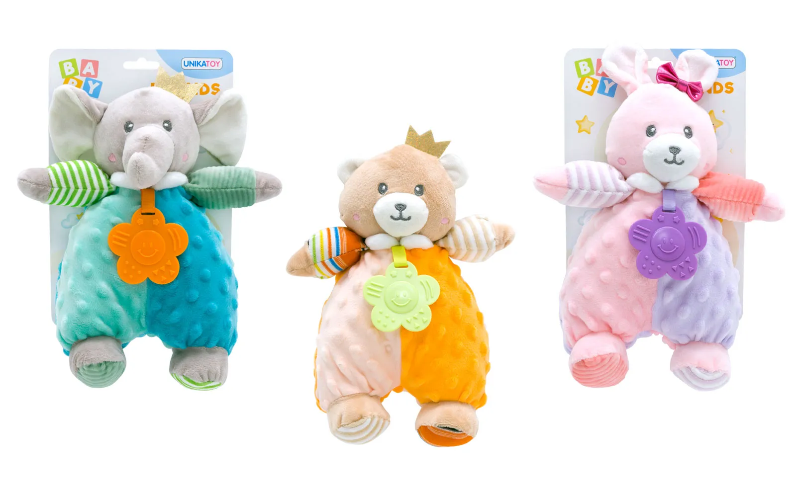 Plišana Zvečka Životinje Pastel