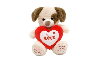 Plišani pas Floki sa srcem 20cm