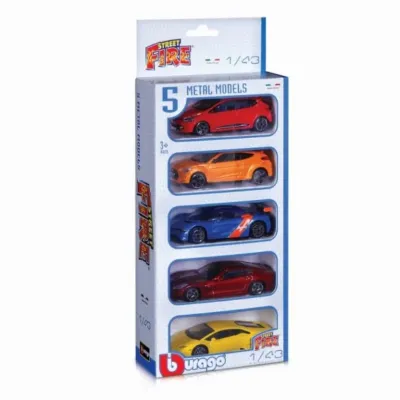 Bburago Street Fire - Poklon set 5 auta 1:43