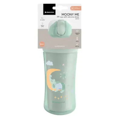 Kb Pp Šolja Sa Silikonskom Slamkom 220Ml,Moony Me Mint