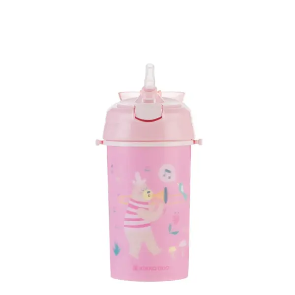 Kb Šolja Sa Sil.slamkom I Remenom 450Ml,Music Fest Pink