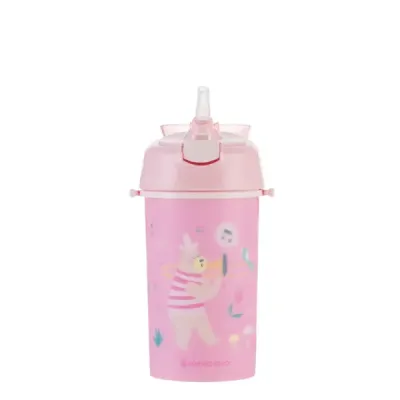Kb Šolja Sa Sil.slamkom I Remenom 450Ml,Music Fest Pink