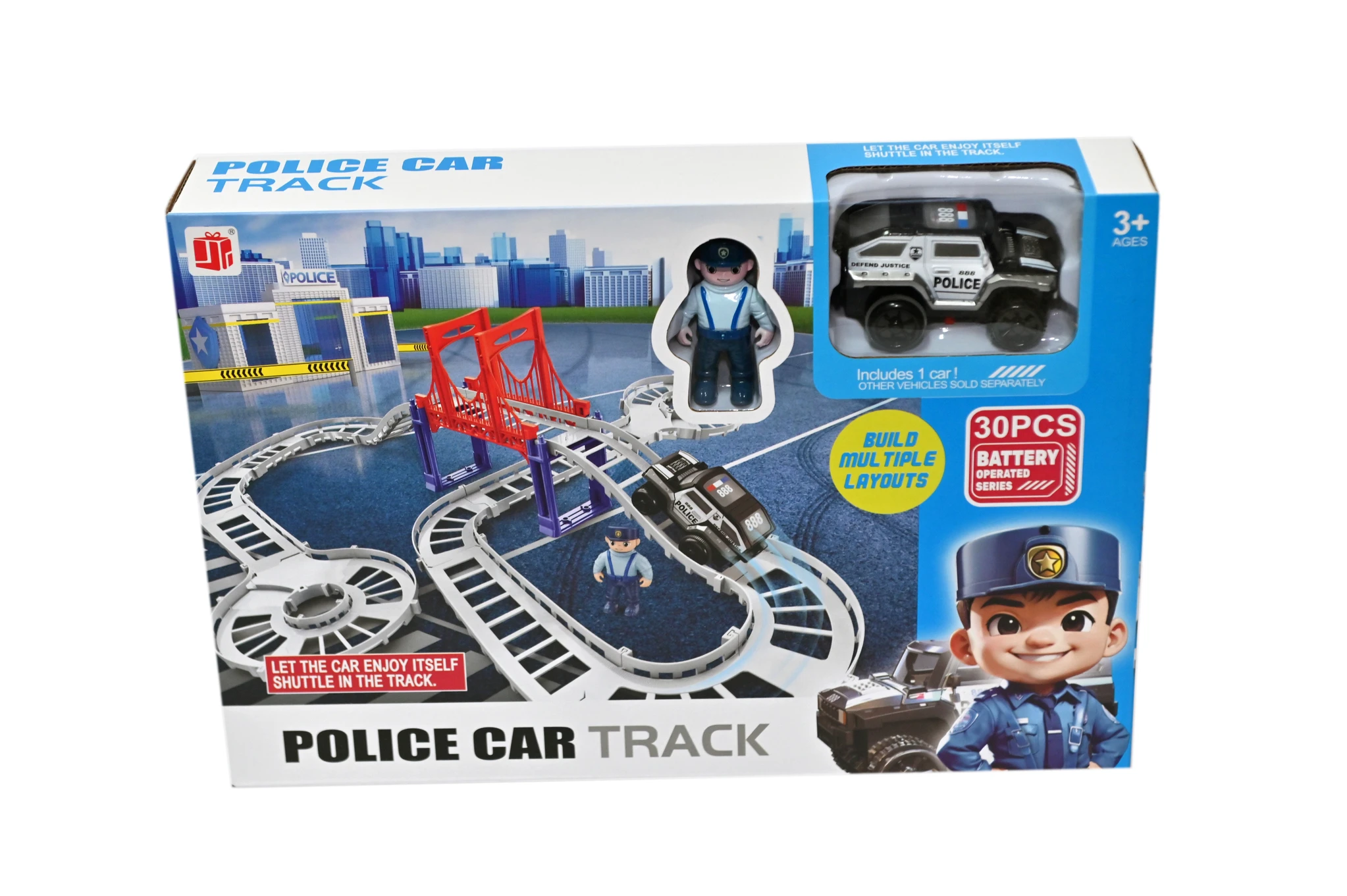 Policijska staza na baterije sa vozilima