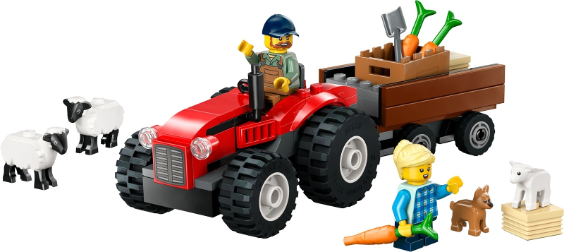 LEGO City - Crveni traktor sa prikolicom i ovcama